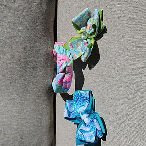 Lilly Pulitzer girls headband +bonus bows (local crafter not brand name)